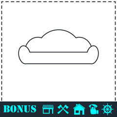 Sofa icon flat