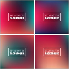 Abstract Creative concept vector multicolored blurred background set. For Web and Mobile Applications, art illustration template design, business infographic and social media, modern decoration