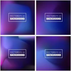 Abstract Creative concept vector multicolored blurred background set. For Web and Mobile Applications, art illustration template design, business infographic and social media, modern decoration