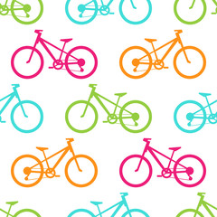 Fototapeta premium Retro bike seamless pattern