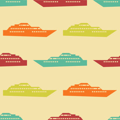 Ship seamless pattern