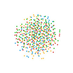 Set of vector textures. Multicolored flakes. EPS-10