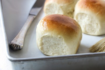 Homemade Dinner Rolls, selective focus