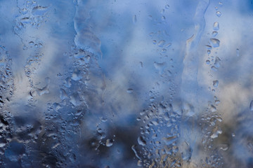 Amazing patterns on frosty window