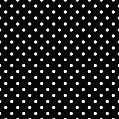 Polka dot seamless pattern - B&W