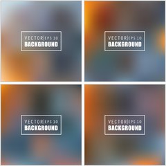 Obraz premium Abstract Creative concept vector multicolored blurred background set. For Web and Mobile Applications, art illustration template design, business infographic and social media, modern decoration