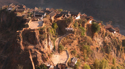 Village on the hillside 