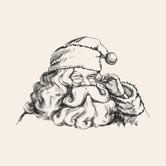 A Smiling Santa Claus Portrait Vector illustration