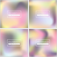 Abstract Creative concept vector multicolored blurred background set. For Web and Mobile Applications, art illustration template design, business infographic and social media, modern decoration