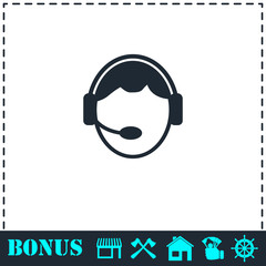 Support icon flat