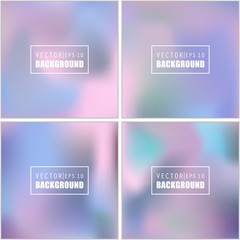 Abstract Creative concept vector multicolored blurred background set. For Web and Mobile Applications, art illustration template design, business infographic and social media, modern decoration
