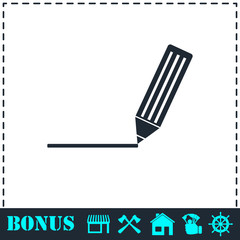 Pen icon flat