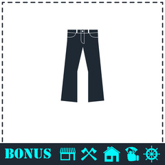 Jeans icon flat