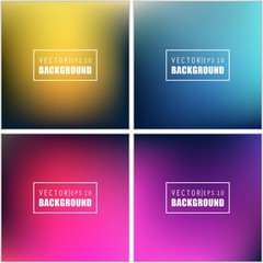 Abstract Creative concept vector multicolored blurred background set. For Web and Mobile Applications, art illustration template design, business infographic and social media, modern decoration