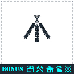 Kebab icon flat