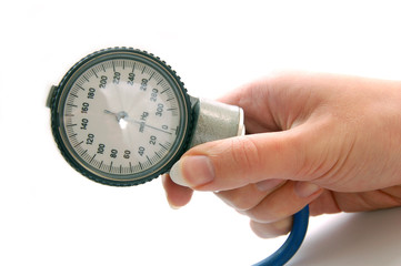 Blood pressure measuring device, selective focus.Close-up.