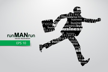 Fototapeta premium Business man silhouette.