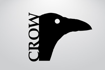 Silhouette of a crow.