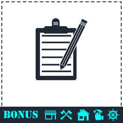 Checklist icon flat
