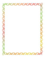 Beautiful frame with seashells silhouettes.