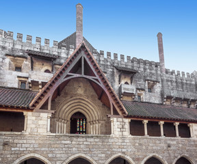The courtyard of Paco dos Duques de Braganza - Guimaraes, Portugal