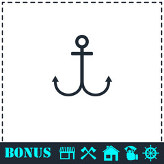 Anchor icon flat