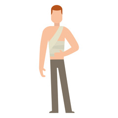 Trauma accident and human body safety vector people silhouette