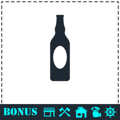 Bottle icon flat