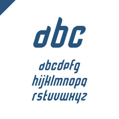 Vector square alphabet simple font and letter set