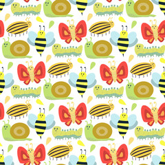 Cute butterfly vector isolated on white