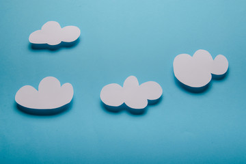 Paper plane, blue background