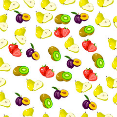 fresh plum and slice