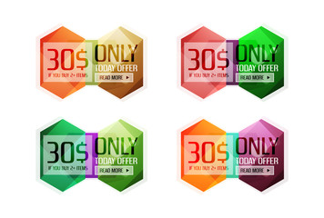 Vector special offer stickers and banners