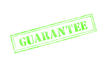 'GUARANTEE' rubber stamp over a white background