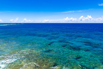 Sea, reef, landscape. Okinawa, Japan, Asia.