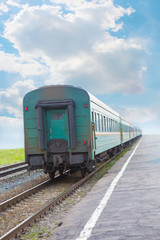 Fototapeta na wymiar carriages on the railway