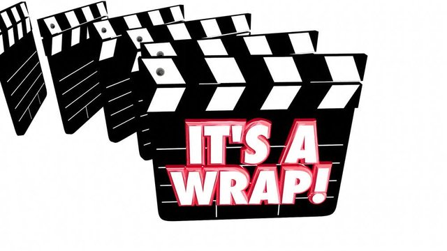 ts a Wrap Final Finished Complete Done Movie Clapper Boards 3d Animation