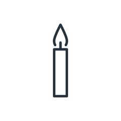 candle line web icon on white background