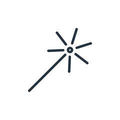 sparkler line web icon on white background