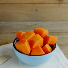 Papaya slice.