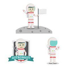 astronaut people set illustration design