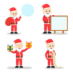 santa claus set illustration design