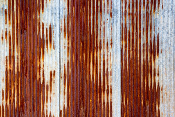 Rusting metal fencing or siding