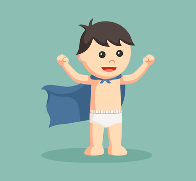 super baby boy illustration design
