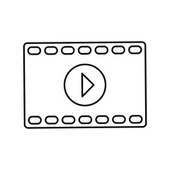 Online video media icon vector illustration graphic design