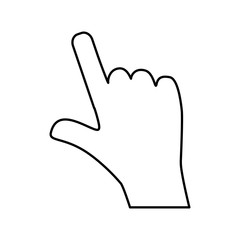 Hand with finger touching something icon vector illustration graphic design