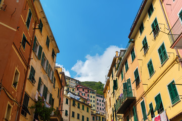 Fototapeta na wymiar famous village Riomaggiore, Cinque Terre, Italy