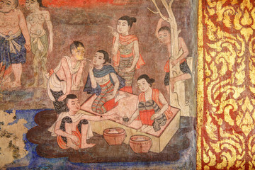 Obraz na płótnie Canvas Northern Thai temple Wall mural