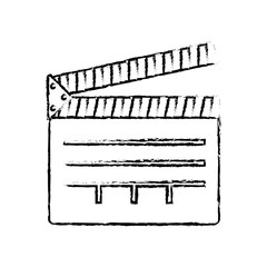 cinema clapboard equipment icon vector illustration graphic design