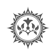 Silhouette of an abstract tree. Abstract plant.